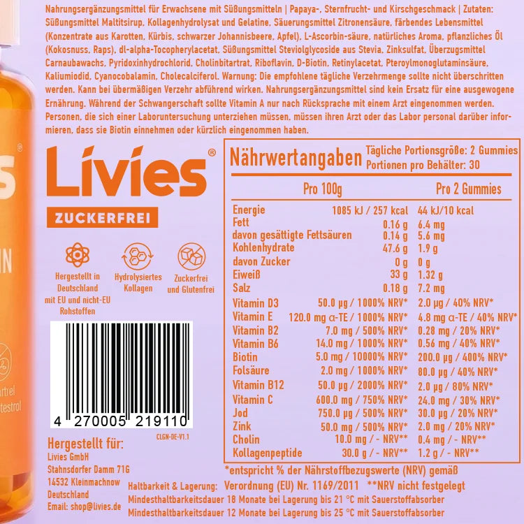 Livies gominolas de colágeno hidrolizado