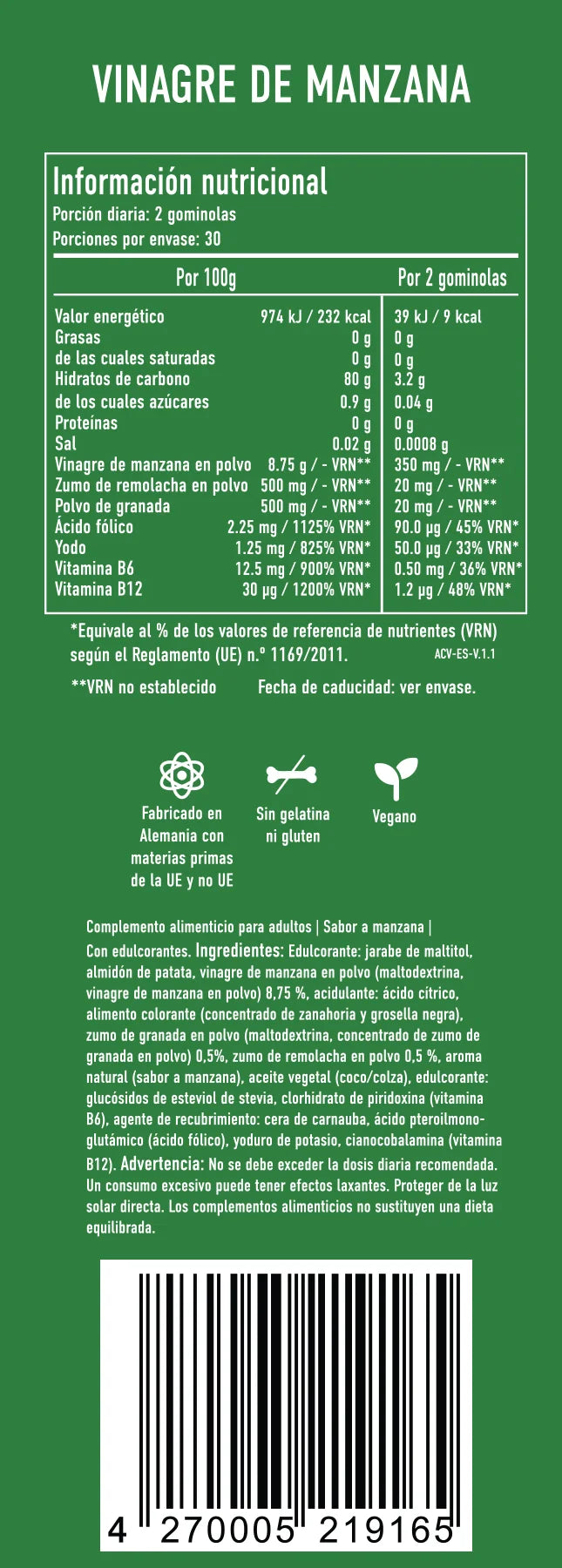 Vinagre de manzana