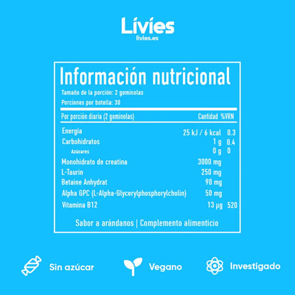 Livies gominolas de creatina